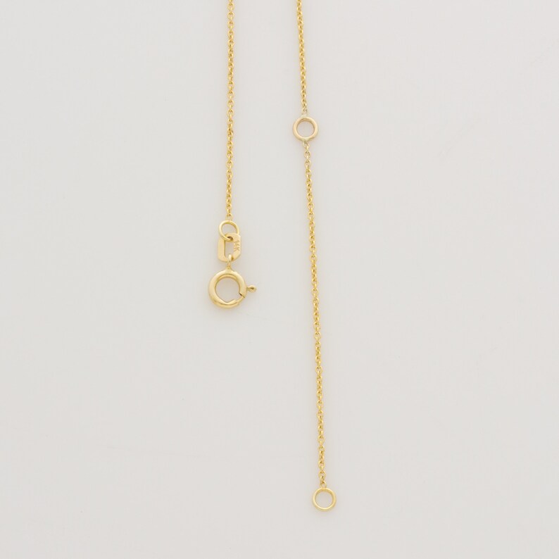 14k solid gold birthstone necklace