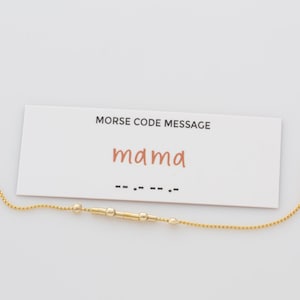 Morse Code Necklace with Mama quote Hidden Message, makes the perfect gift for your best friend or sister