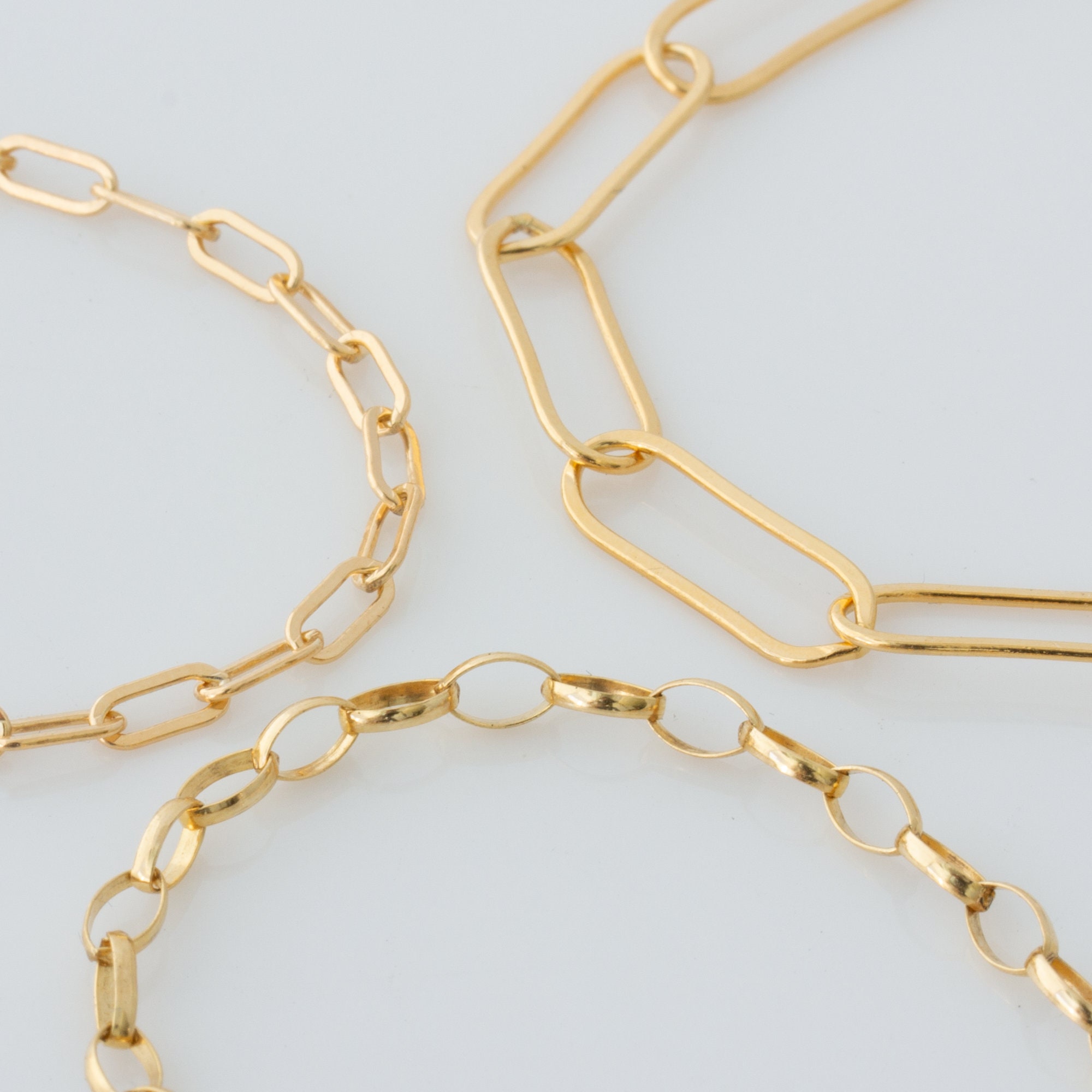 Large Paperclip Chain Bracelet in 18k Yellow Gold Vermeil