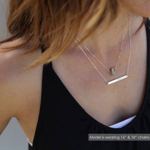 Raw Crystal Necklace/ Delicate Layering Necklace/Raw Stone Pendant/Minimal Crystal Necklace/Christmas Gift/Gift for Her/Bridesmaid Gift/N257 image 3