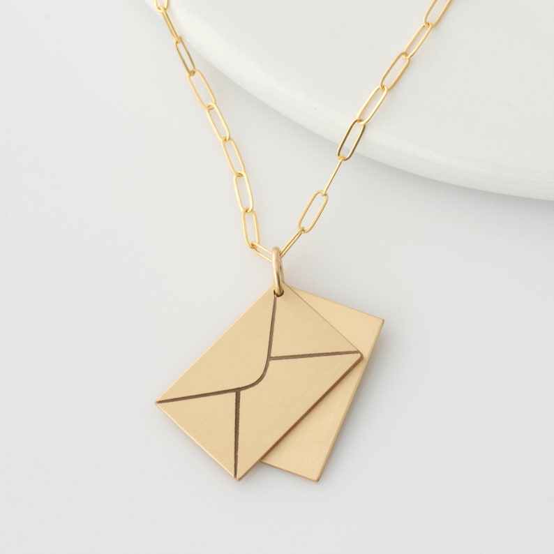 Personalized Love Letter Necklace Postcard Necklace Hidden Etsy