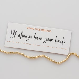 Morse Code Necklace with Always Have Your Back quote Hidden Message, makes the perfect gift for your best friend or sister