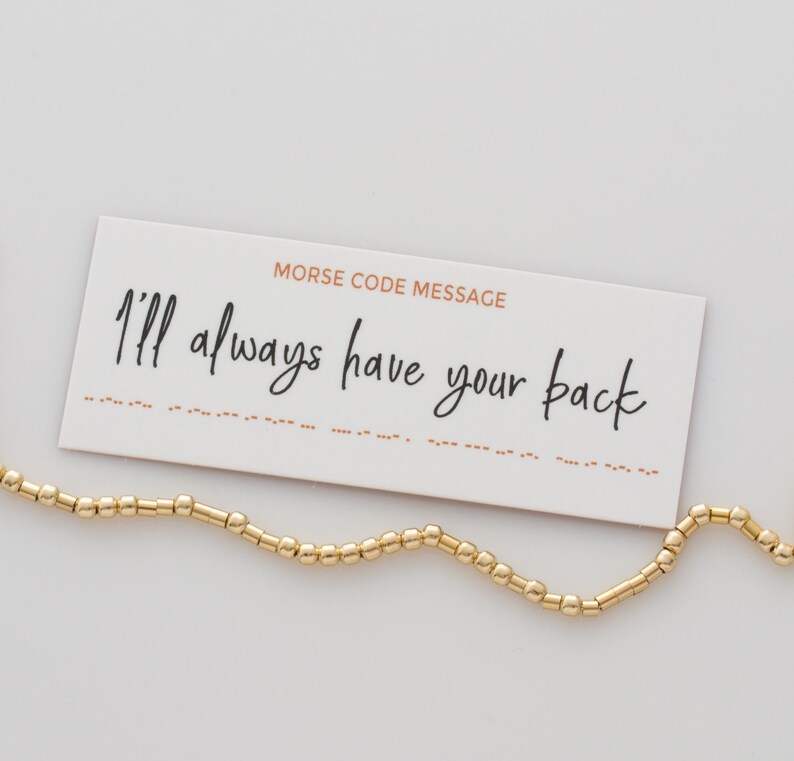 Morse Code Necklace with Always Have Your Back quote Hidden Message, makes the perfect gift for your best friend or sister