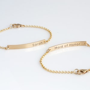 Bridesmaids Gift, Personalized Wedding Bracelet, Maid of Honor, Mother of the Bride, Flower Girl Gift, Mother of the Groom Gift