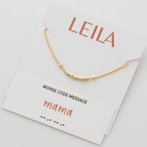 Morse Code Necklace with Mama quote Hidden Message, makes the perfect gift for your best friend or sister