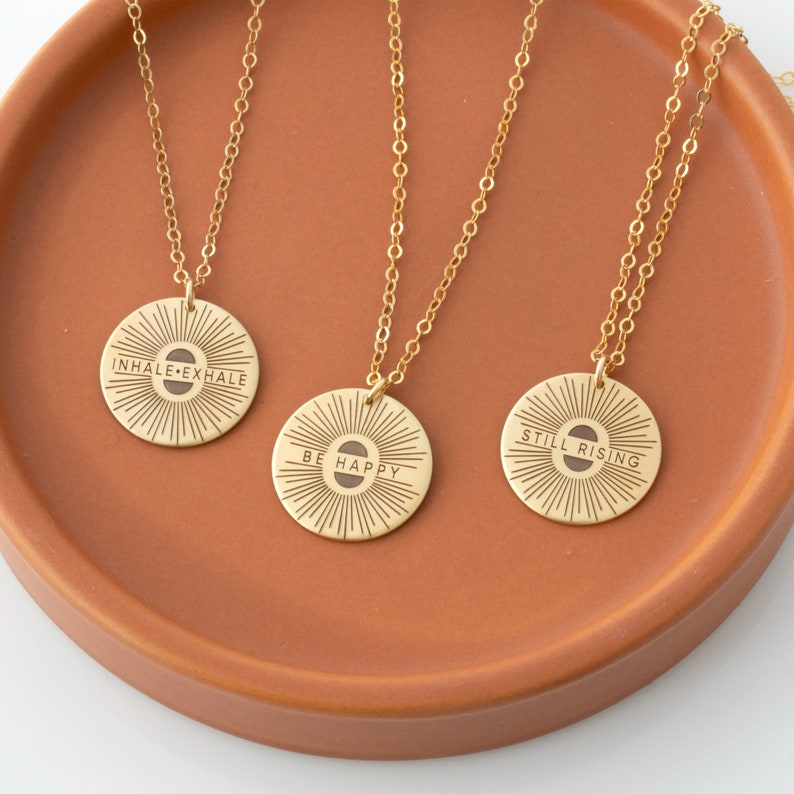 Rising Sun Necklace - Sterling Silver or Gold