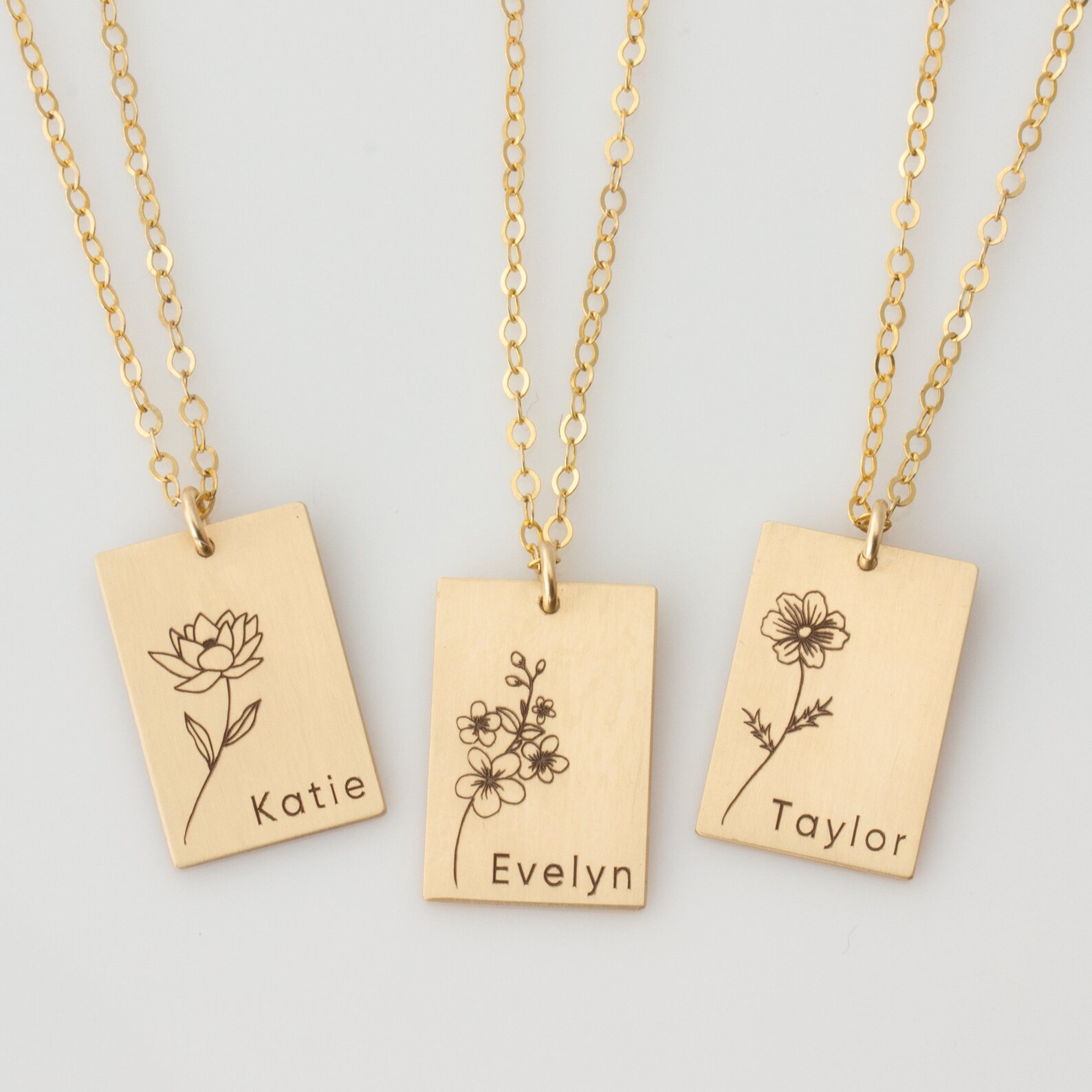 Birth Flower and Name Necklace Mom Necklace Personalized Etsy Australia