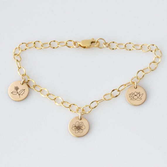 Roberto Coin 18K Yellow Gold Daisy Diamond Flower Charm Link Bracelet |  Bloomingdale's