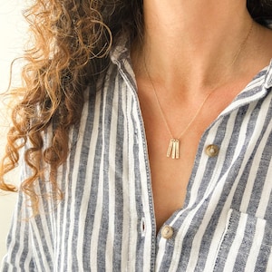 Mother&#39;s Day Gift, Tiny Bar Necklace with Kids Name, Dates or Coordinates in 14k gold filled, sterling silver. Custom Mini Bar Necklace