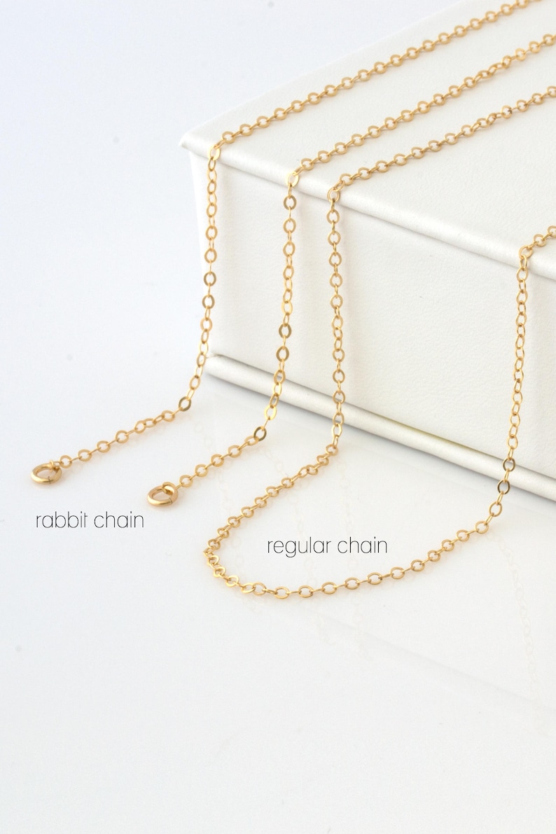 Dainty Chain Necklace in 14K Gold Fill, Sterling Silver, Rose Gold, Replacement Chain, Simple Chain Necklace, LEILAJewelryshop image 4