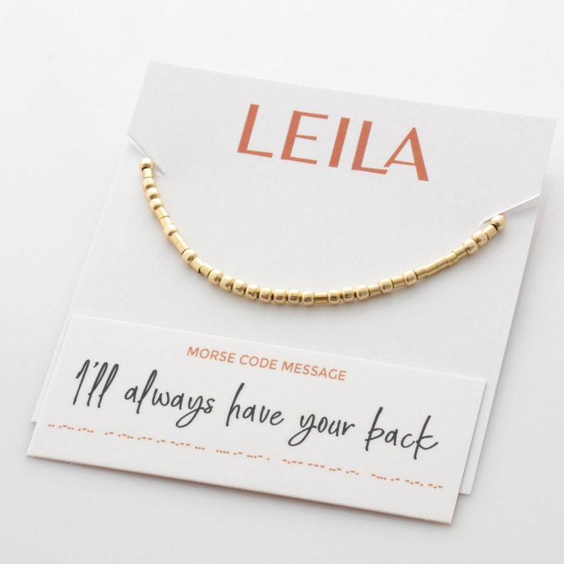 Morse Code Necklace with Always Have Your Back quote Hidden Message, makes the perfect gift for your best friend or sister