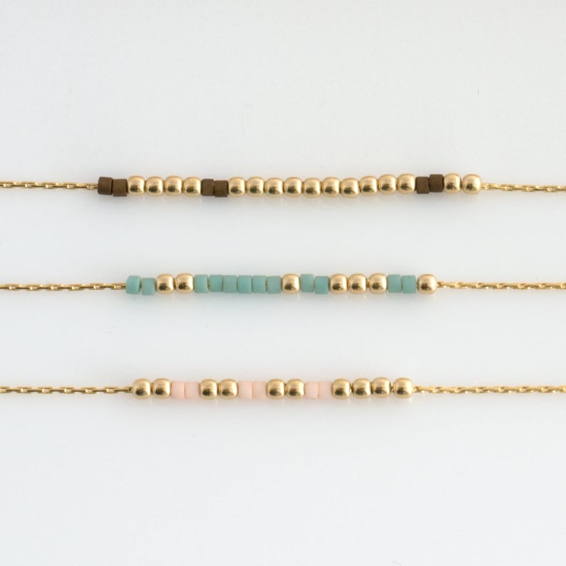 Custom Morse Code Necklace Dainty Morse Code Hidden Message image 1