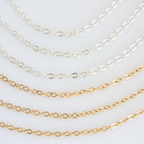 14k Gold Fill Chain Sterling Silver Replacement Chaindainty Etsy