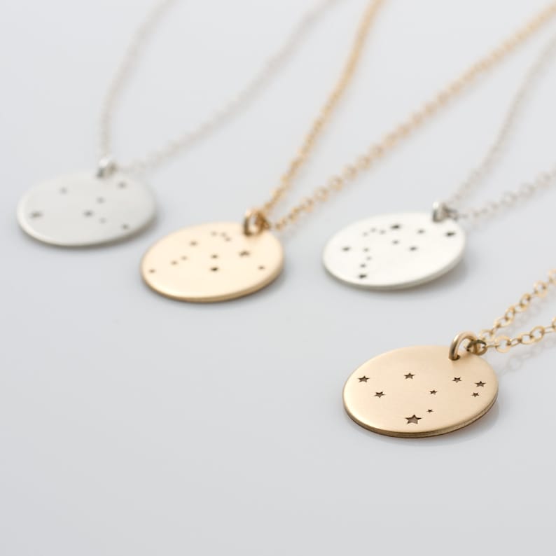 12 Zodiac Cancer Zodiac Sign Astrology Necklace Constellation necklace Birthday and Gift 30pcs-N212