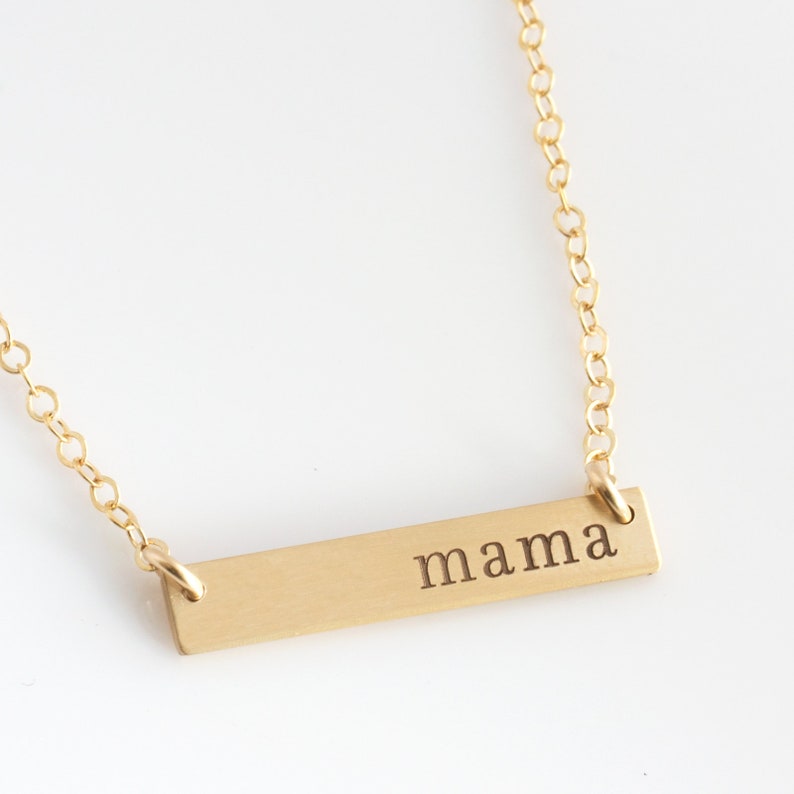 Custom Name Necklace Bar Name Necklace Name Bar Necklace Name plate Necklace Bar Necklace Personalized Name Necklace. 002 image 4