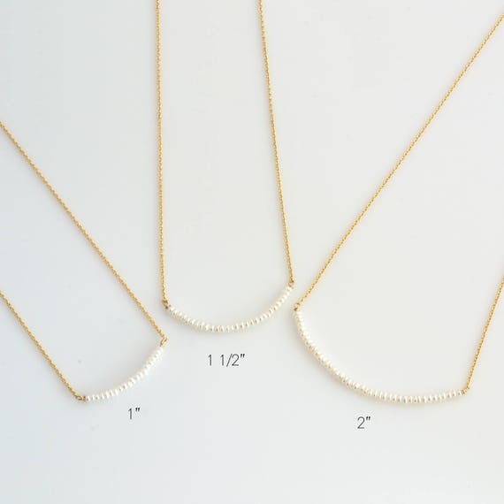 Freshwater Pearl Bar Necklace Solid .925 Sterling Silver Freshwater Pearl Bar Necklace Solid .925 Sterling Silver