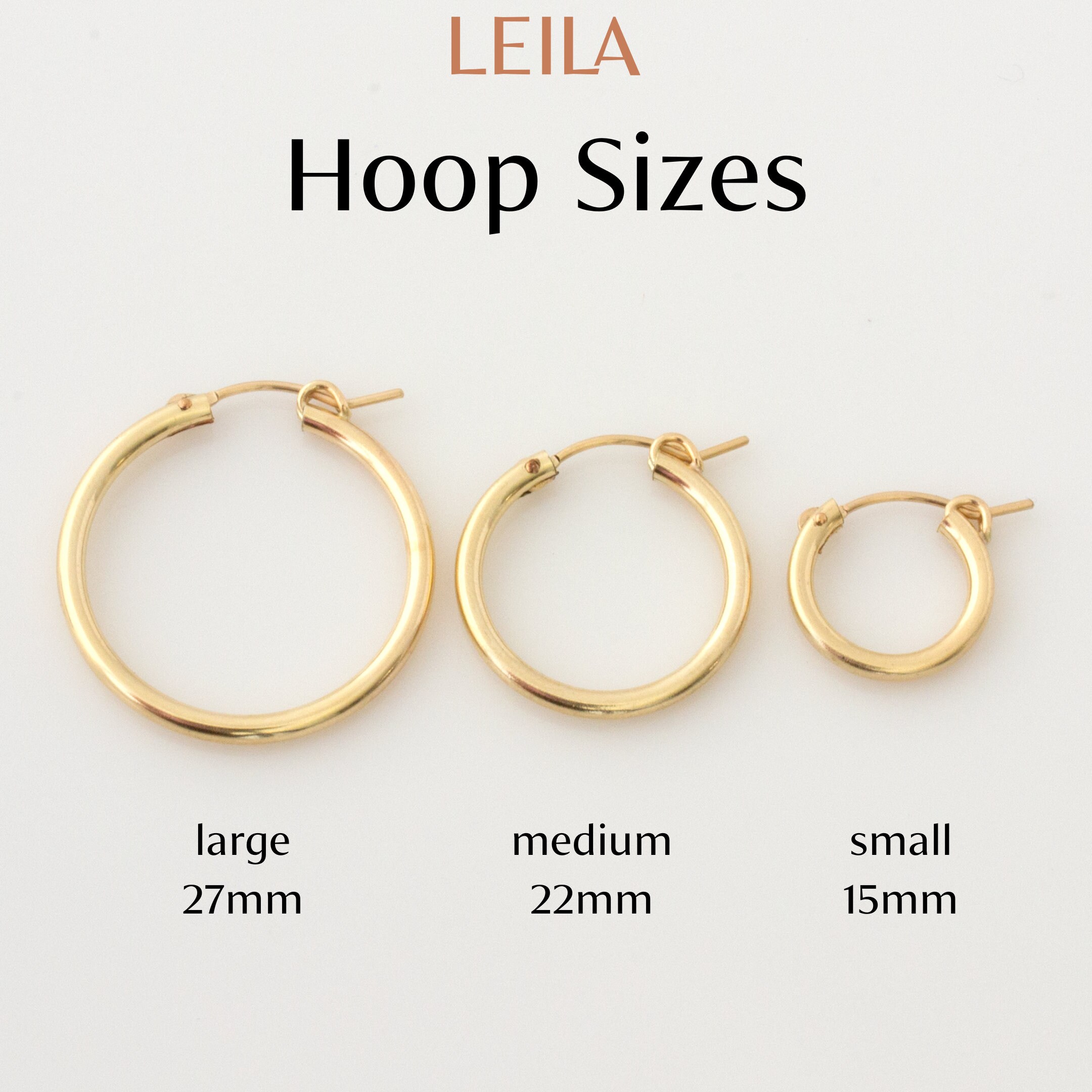 Thick Hoop Earrings 14K Gold Filled Hoops Classic Hoop - Etsy