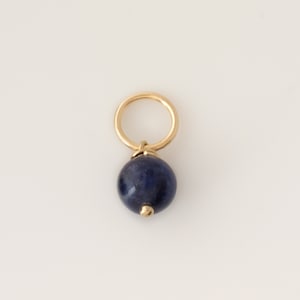 Sodalite Charm Pendant for Necklace or Bracelet, Add on Sodalite Charm, Natural Sodalite Gemstone Charm
