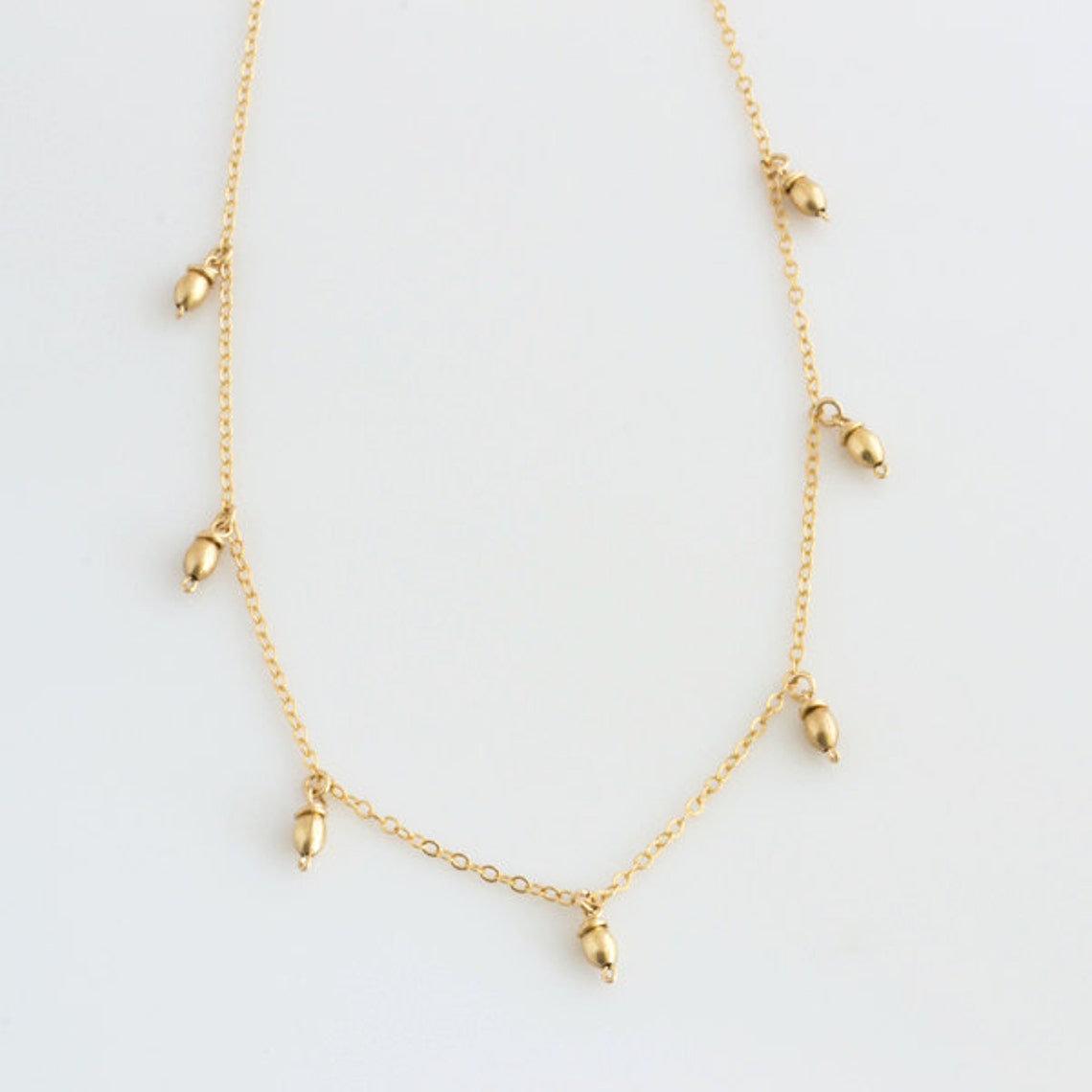 Delicate Gold Choker Necklace Dainty Choker NecklaceDew Drop Etsy