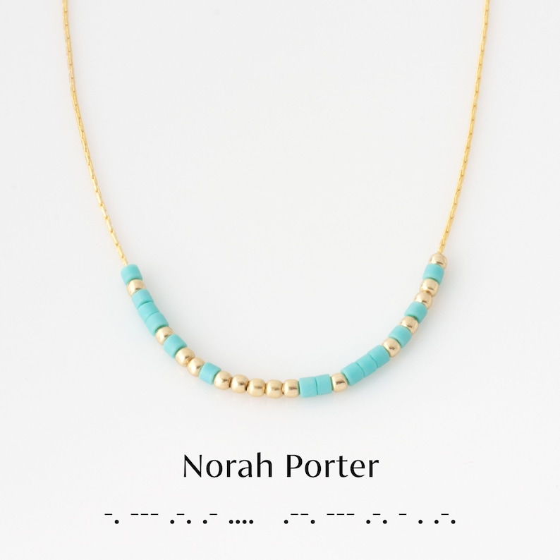 Hidden Message Morse Code Necklace, 14K Gold Fill Morse Code Jewelry, Personalized Hidden Message Necklace, Mom Necklace, Mother's Day Gift image 4