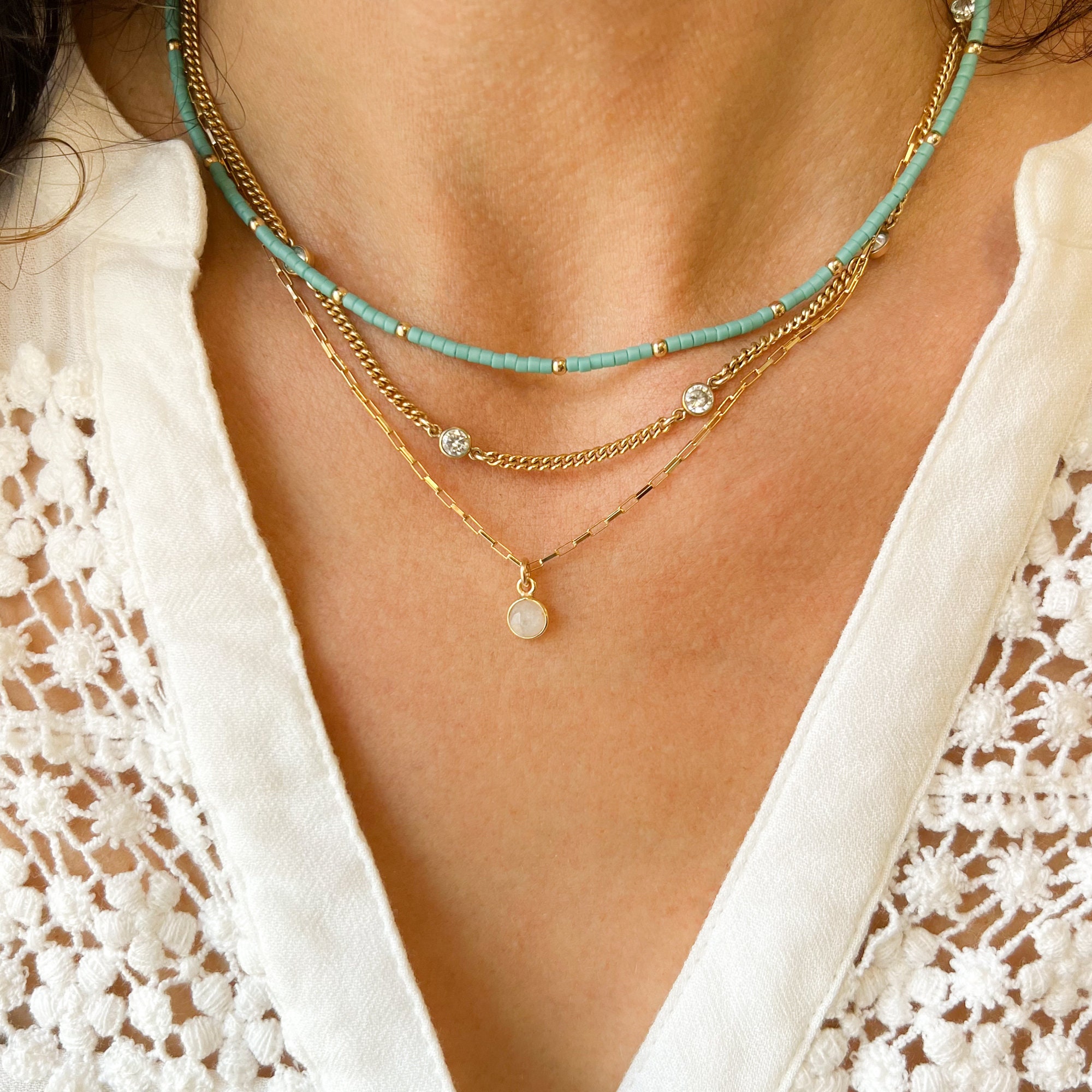Layered Beaded Necklace Layered Beaded Necklace