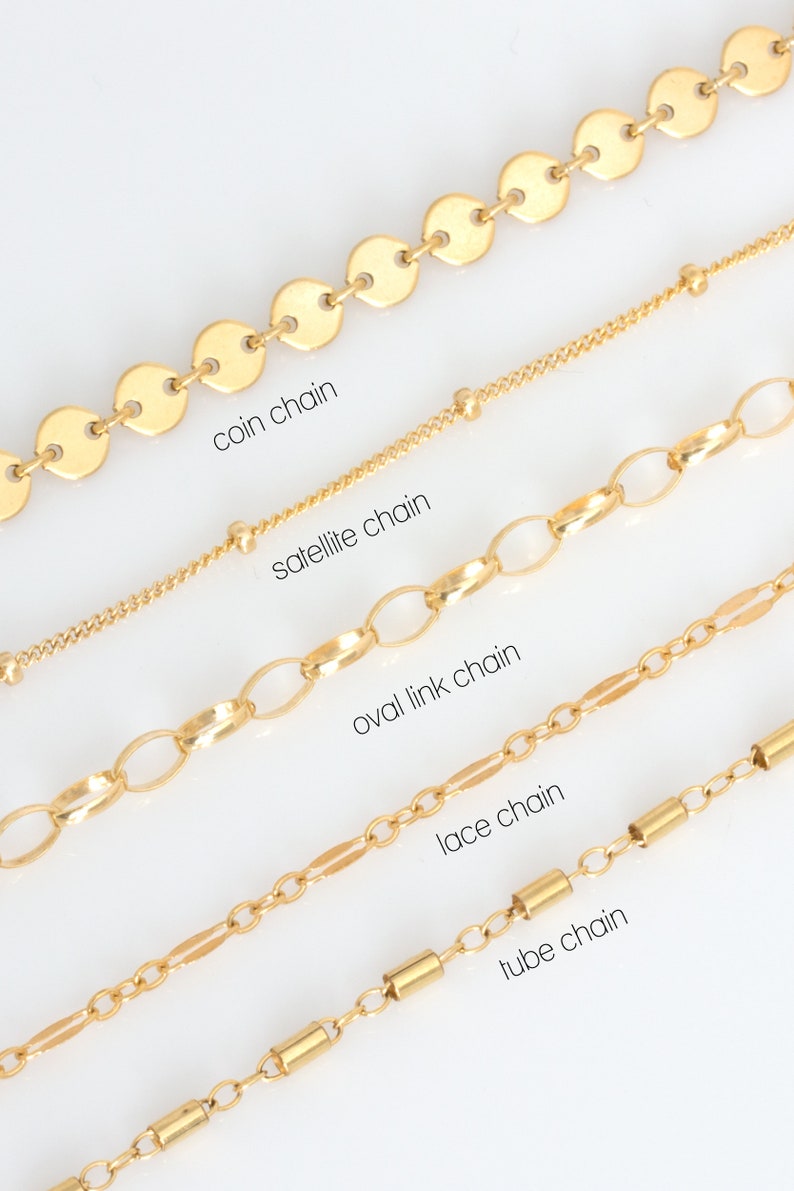 Dainty Chain Bracelet, Delicate Bracelets for Women, Layering Bracelet, Gold Chain, Coin, Tube, Lace, Satellite Chain, LEILAjewelryshop,B201 image 2