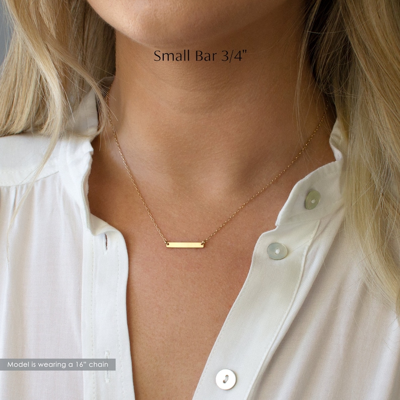 Thin Bar Necklace with Kids Names, Dates, Coordinates, Modern Minimal Bar Necklace, Mom Necklace, Anniversary Date Necklace, Gift for Her image 5