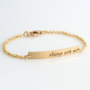 Personalized Bar Bracelet, Engraved Bracelet, Skinny Bar Bracelet, Bar Bracelet Personalized, Bridesmaid Gift for Her, LEILAJewelryShop
