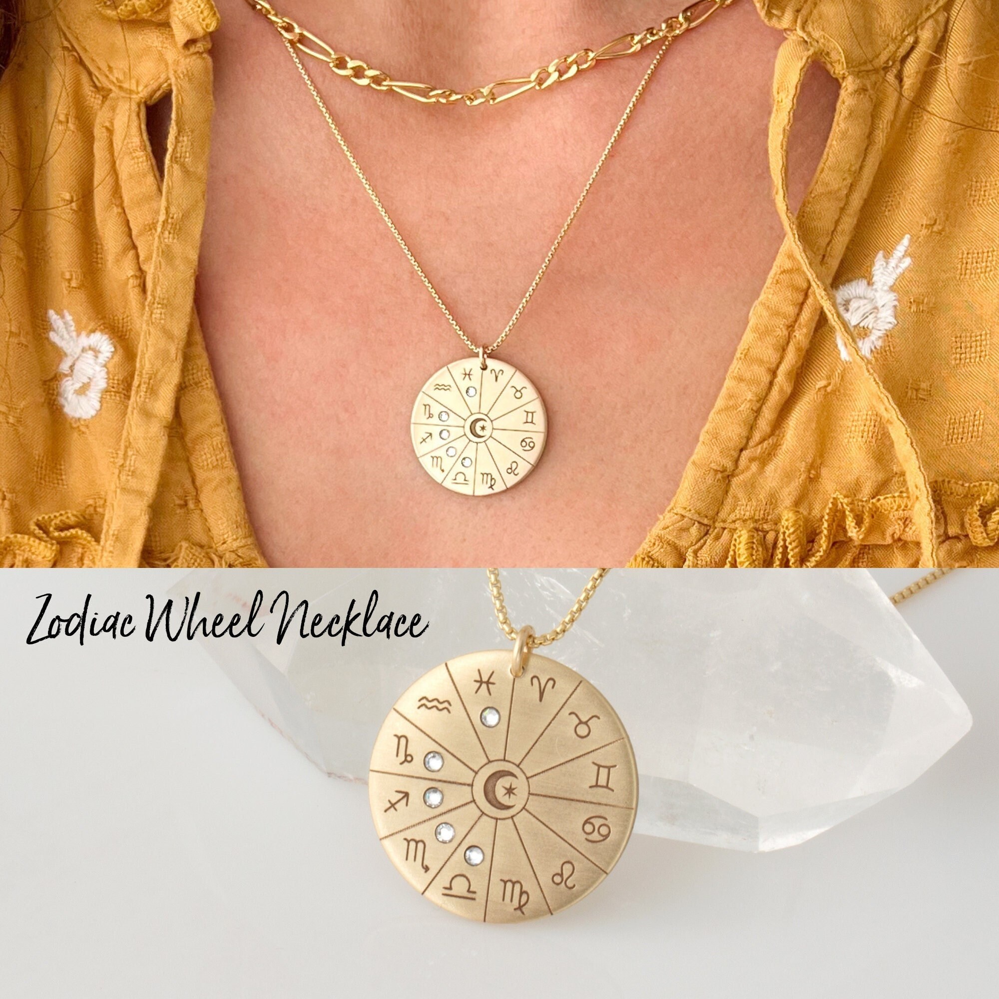 Zodiac shop wheel necklace