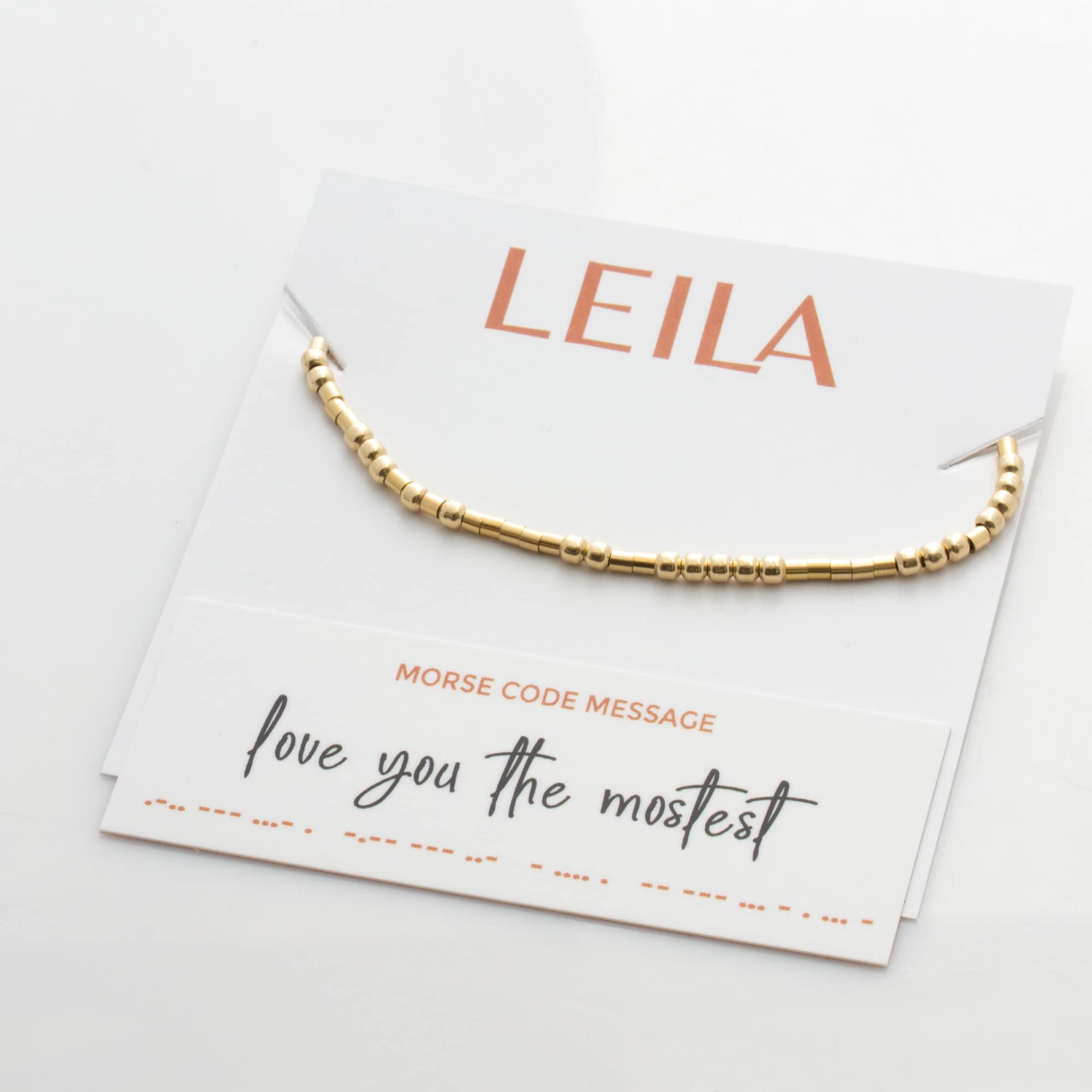 Love You The Mostest - Morse Code Necklace, Gift for Wife, Girlfriend, Daughter, Best Friend Birthday Gift, Friendship Necklace