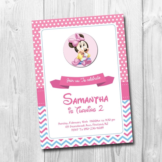 Bebe Mickey Mouse Invitacion Baby Invitacion De Cumpleanos Etsy Mexico