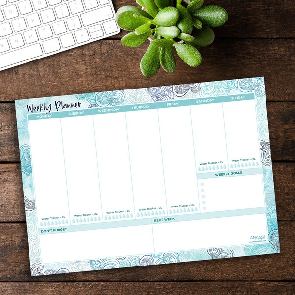 Weekly Planner Pad Etsy
