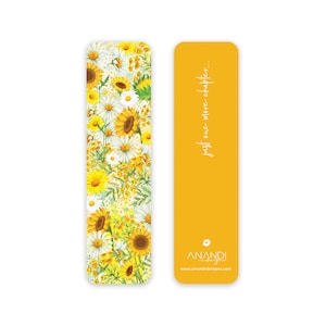 Bookmarks - Sunflowers - Velvet Finish