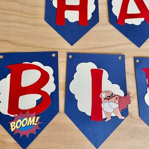 Captain Underpants Birthday Banner Super Hero Party Captain - Etsy