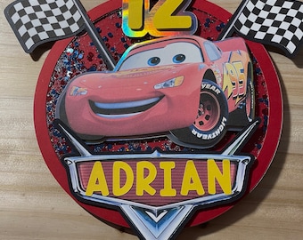Cars Shaker Cake Topper, Disney Cars Cake Topper, Disney Cake Topper, Lightning McQueen, Cake Topper,
