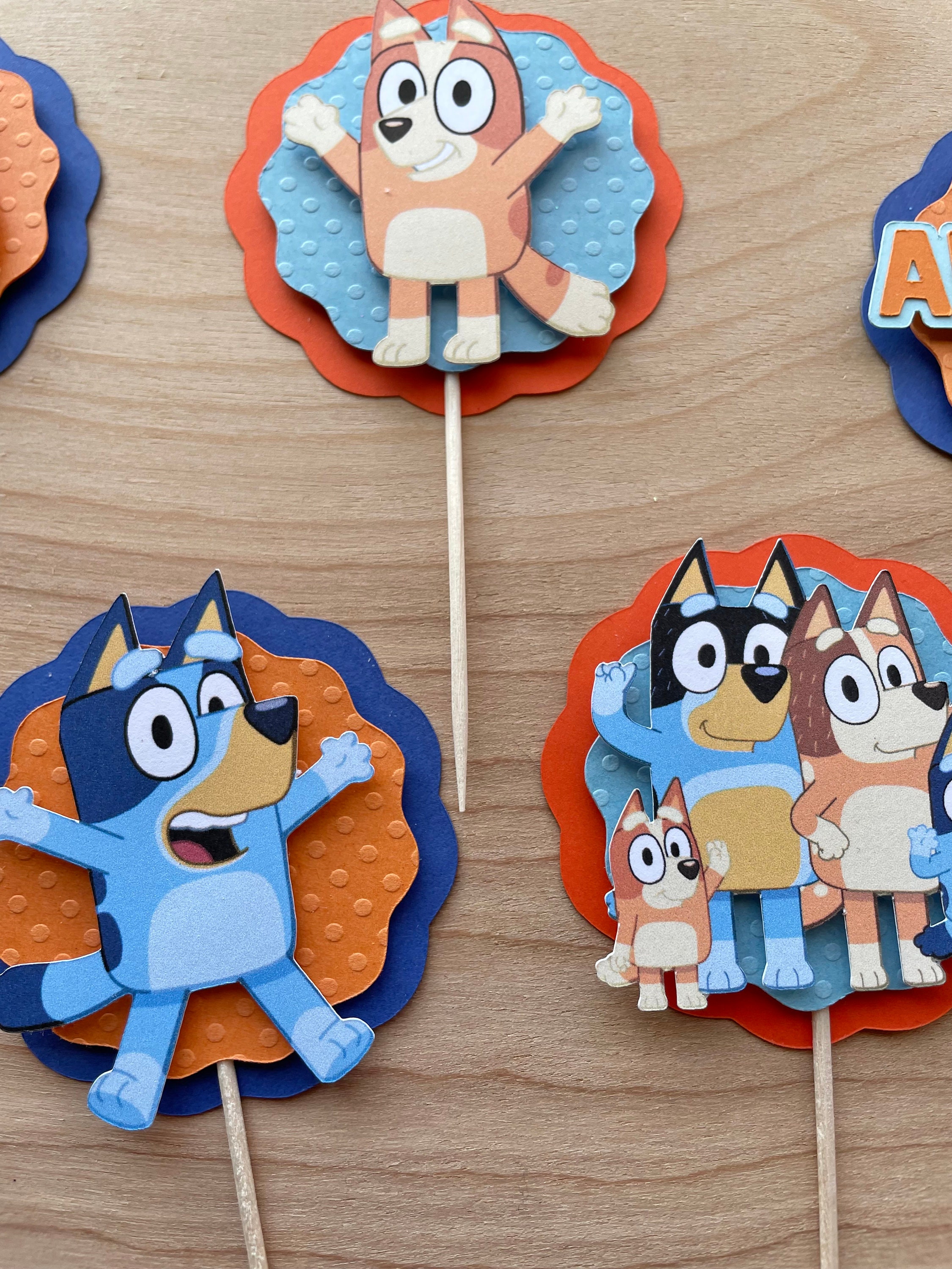 Bluey Toothpick Toppers