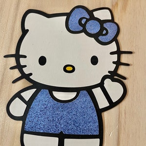 Set of 4 Kitty Die Cuts, Kitty Centerpieces, Kitty Party Decor, Photo Props, Pink Kitty, Birthday Decor