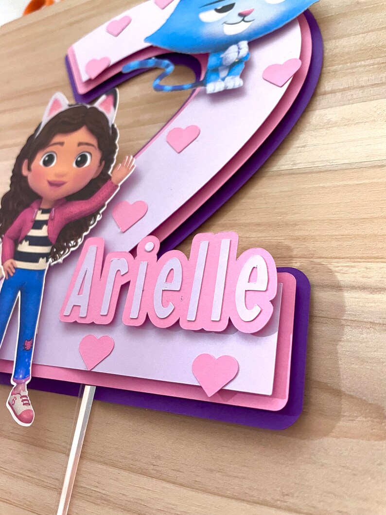 Gabbys Dollhouse Cake Topper Gabbys Dollhouse Birthday Etsy