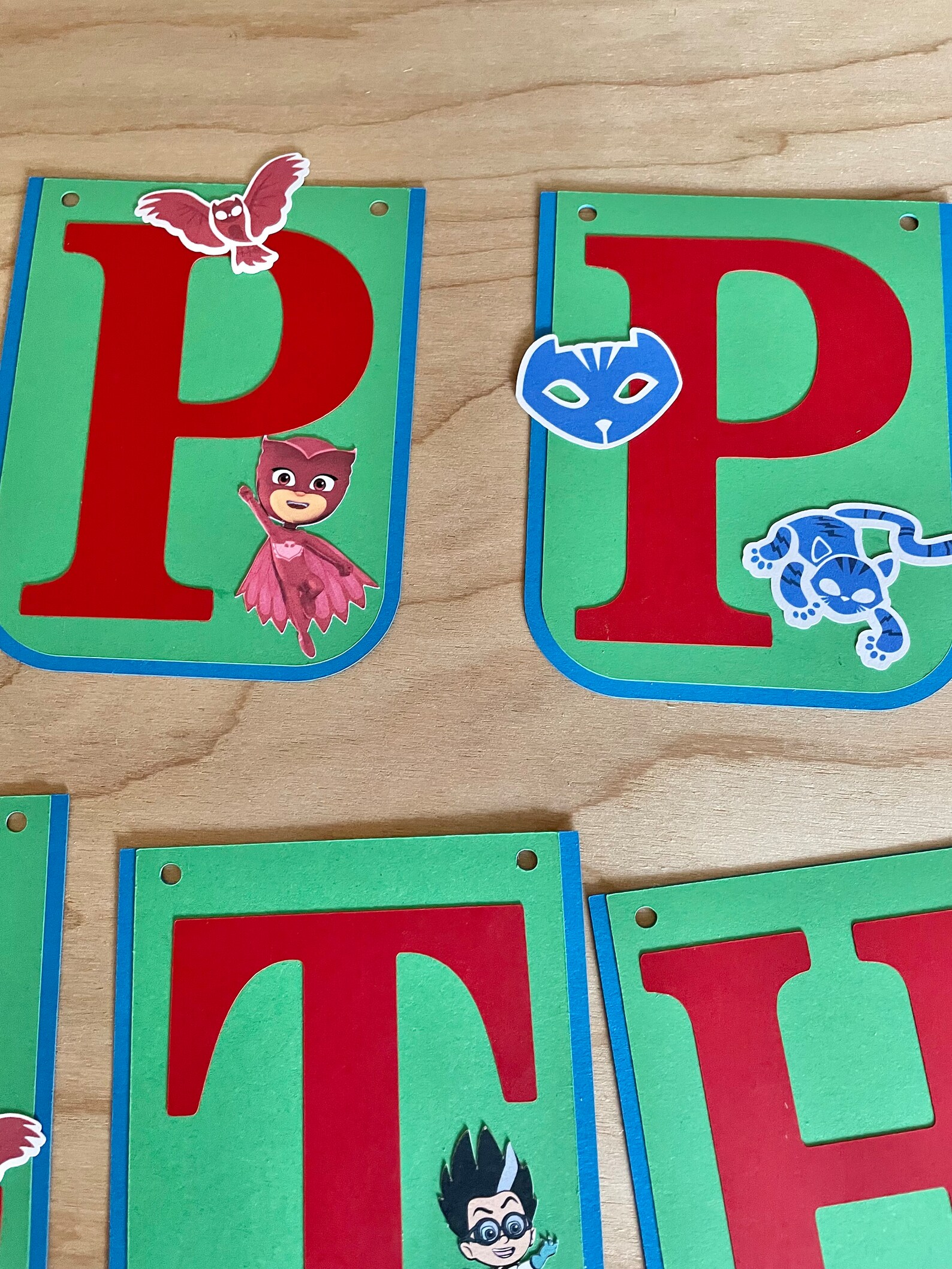 Birthday Banner, Photo Prop, PJ Masks Party Decor, PJ Masks, PJ Masks ...