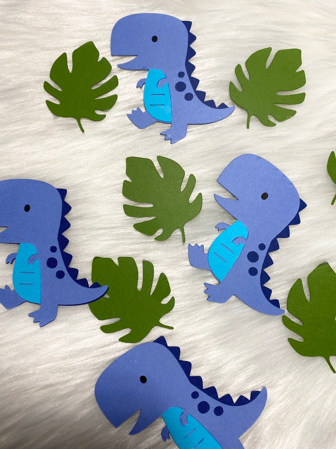 Dinosaur Party Decor Dinosaur Confetti. Blue Dinosaur Party Etsy