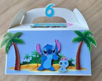 Stitch Treat Boxes, Stitch Gable Boxes, Stitch Party Decor, Stitch Favor Boxes
