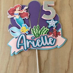 Little Mermaid Cake Topper, Mermaid Cake Topper, Ariel, Cake Topper, Mermaid Party Decor
