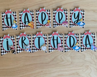 Alice In Wonderland Party Decor, Alice In Wonderland Birthday, Alice In Wonderland Banner