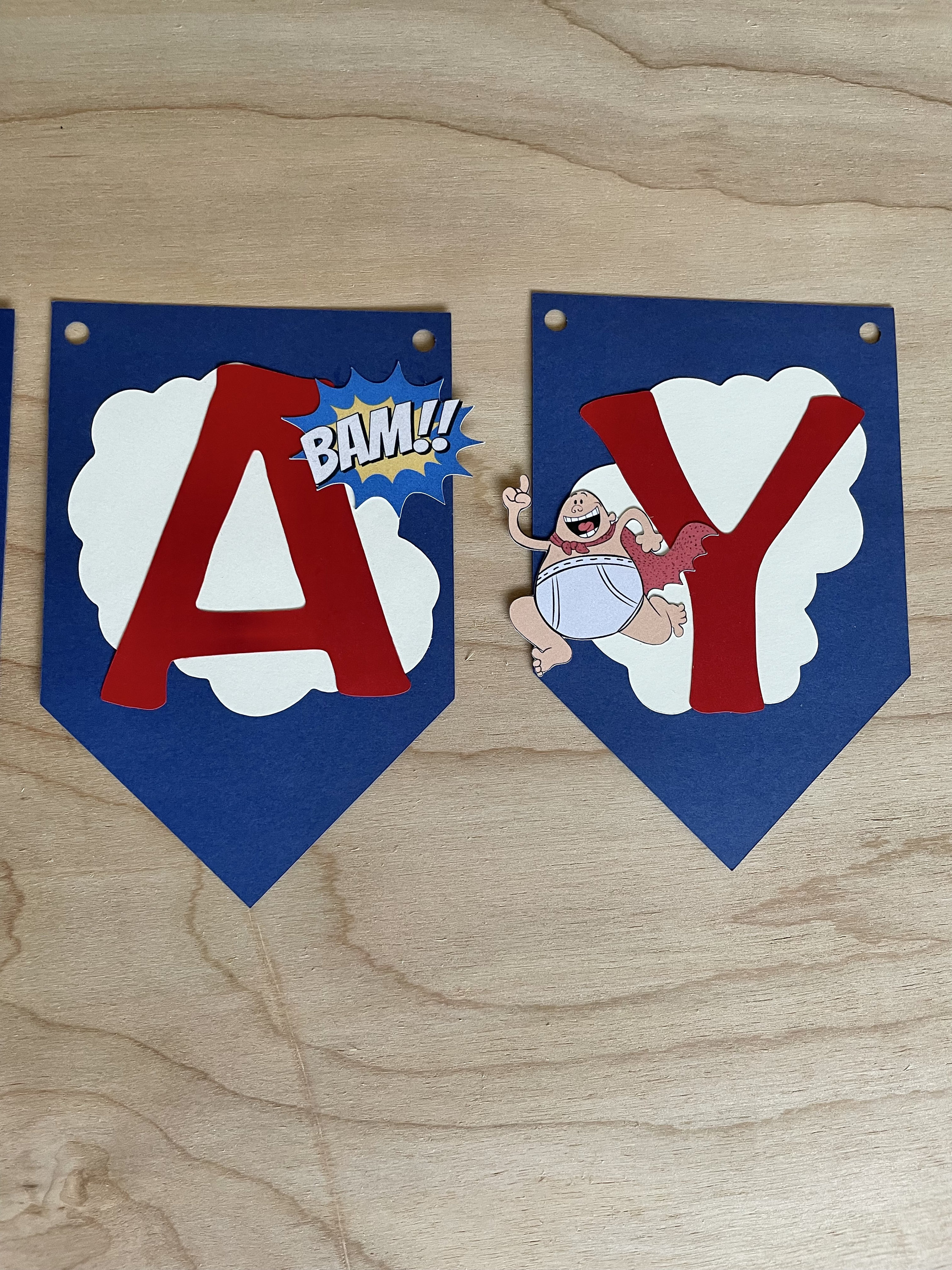 Captain Underpants Birthday Banner Super Hero Party Captain - Etsy