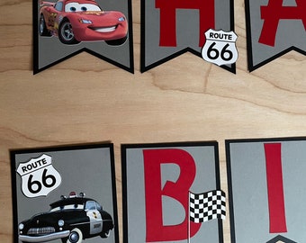 Cars Birthday Banner, Lightening McQueen Birthday, Disney Cars Birthday Party, Cars Party Decor