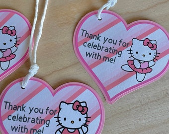 Thank You Tags, Party Favor Tags, Gift Tags, Kawaii Kitty Party,  Kawaii Kitty, Kitty Party,  Kitty Tags