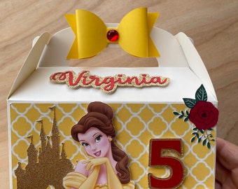 Beauty And The Beast Party Decor, Belle Treat Boxes, Princess Party Decor,  Disney Party, Belle Gable Boxes, Party Boxes