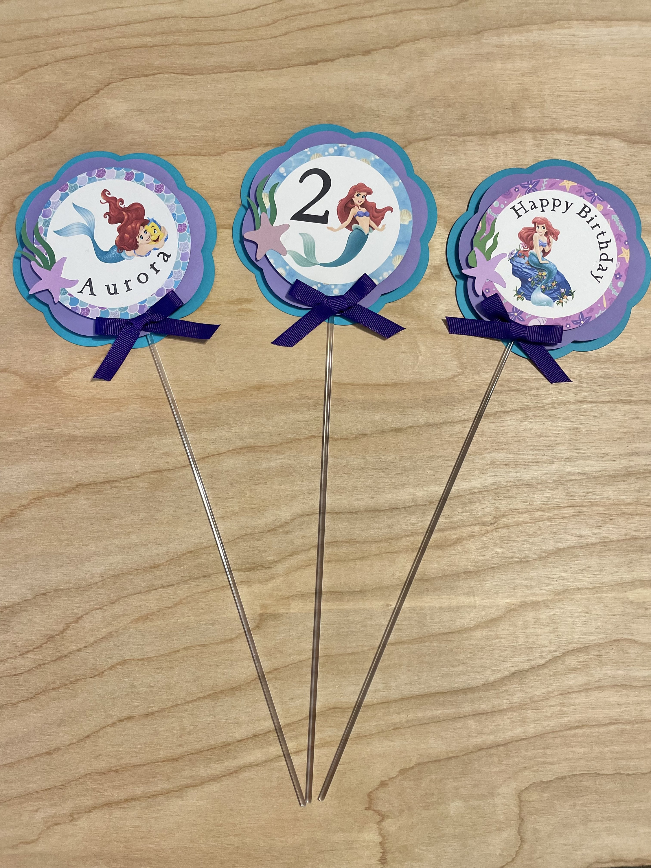 MermaidCenterpieces Little Mermaid Party Decor Table Centerpieces Little Mermaid Birthday Theme Photo Props