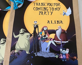 Bolsas de regalos para fiestas, bolsas de dulces, bolsas de fiesta de Pesadilla antes de Navidad, bolsas de fiesta de Jack Skellington y Sally, bolsas de botín