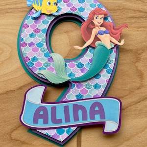 Ariel Cake Topper, Princess Party, Disney Princess, Ariel Decor, Little Mermaid Cake Topper